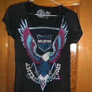 Affliction top size small eagle